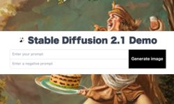 Stable Diffusion 2.1 Demo 画面イメージ