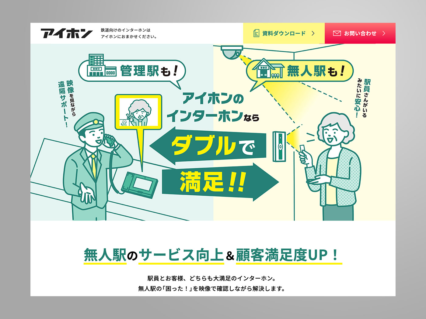 アドパブリシティWeb制作実績　アイホン株式会社様　ランディングページ